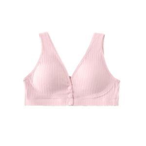 授乳ブラ ピンク M 前ボタン マタニティブラ 授乳ブラジャー 前開き ノンワイヤー フロントボタン 通気性 伸縮性 ナイトブラ ((S