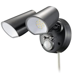 オーム電機 LS-AS2000K4-K 06-4288 monban LEDセンサーライト 人感センサー 2灯 屋外 2000lm OHM