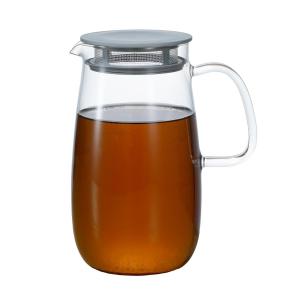 HARIO ハリオ XMP-1000-DGR ダークグレー レンジでかんたん 麦茶ポット むぎちゃん 1000mL 耐熱ガラス