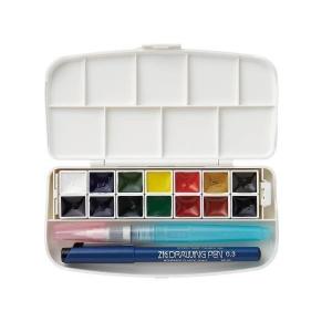 呉竹 KG301-1 絵の具セット 透明水彩セット フィス 14色セット