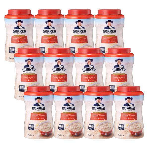 12個セット クエーカー インスタント オートミール 1kg QUAKER