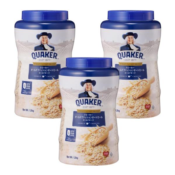 3個セット クエーカー オールドファッション オートミール 1.2kg QUAKER