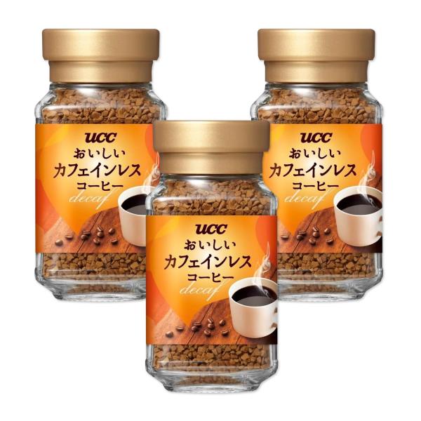 3個セット UCC おいしいカフェインレスコーヒー インスタントコーヒー  瓶 45g