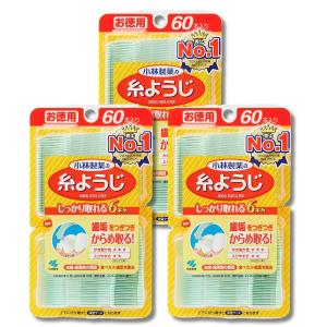 3個セット 小林製薬 糸ようじ 60本 歯間ブラシ｜LARGO Yahoo!店