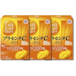 3個セット アース 1ヵ月たっぷり うるおうプラセンタCゼリー マンゴー味 10gx31本 プラセンタゼリー 美容ゼリー｜LARGO Yahoo!店