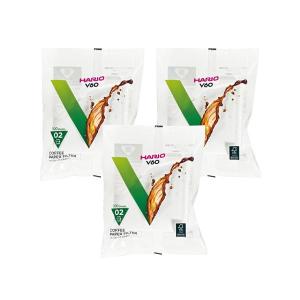 3個セット ハリオ VCF-02-100W V60 ペーパーフィルター02 W ホワイト 1〜4杯用 100枚入り HARIO