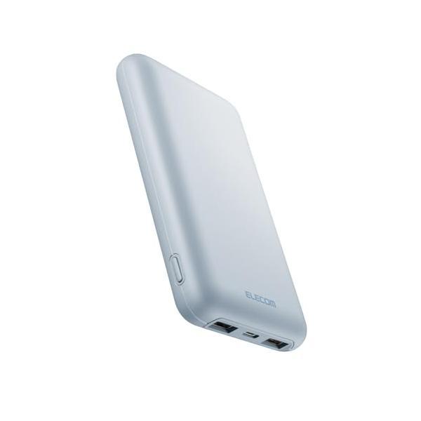 エレコム DE-C44-10000BU モバイルバッテリー ブルー 大容量 10000mAh USB...