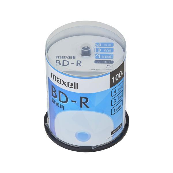 マクセル BRV25SIWP.100SP 録画用ブルーレイディスク BD-R  4倍速 100枚組 ...