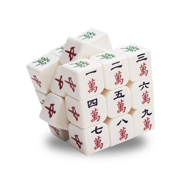 ルービック キューブ 麻雀 パズルキューブ 7cm ３×３ マージャン 麻雀牌 特殊 珍しい ((S