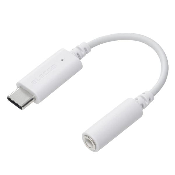 エレコム MPA-C35DWH2 ホワイト USB C to 3.5mm イヤホン 変換アダプタ オ...