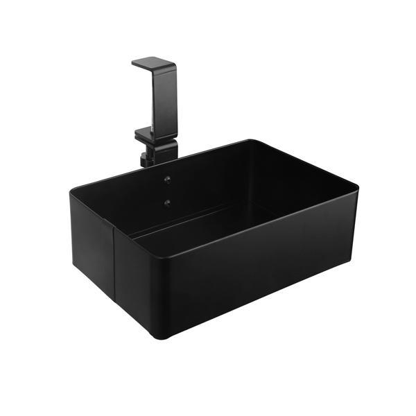 テーブル下 収納ラック 収納ボックス 360度回転 後付け クランプ式 机 天板0.5〜5.5cm ...