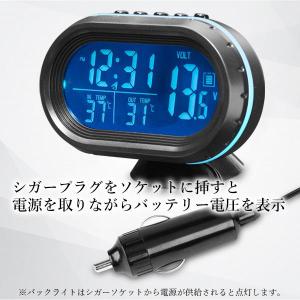 車内デジタル時計 車載 デジタル時計 4in1...の詳細画像4