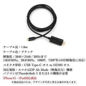 タイプc HDMI 変換ケーブル 4K 60H...の詳細画像5