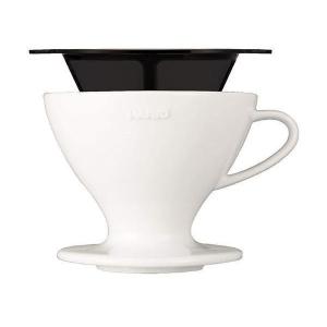 ハリオ PDC-02-W W60 ドリッパー コーヒードリッパー ピート リカタモデル 1から4杯用 ホワイト 日本製  HARIO