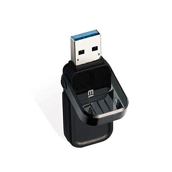 エレコム USBメモリ 64GB USB3.0 3.1 (Gen1) なくさないキャップ ブラック ...