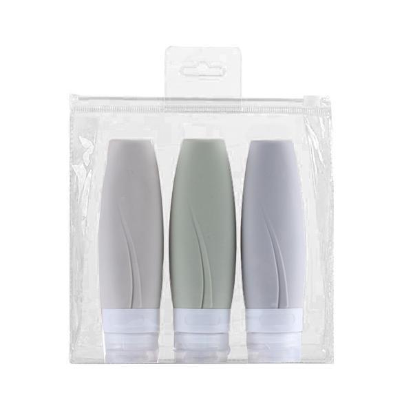 トラベルボトル シリコン 旅行用 詰め替えボトル 90ml 3個入 ボトルセット 携帯 ボディソープ...