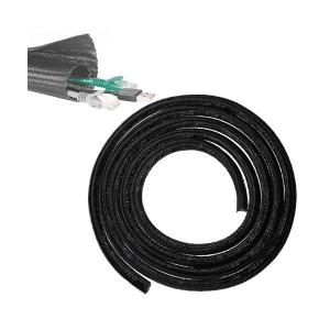 ケーブル収納スリーブ 黒 長さ約3m 直径13mm 編組ケーブルカバー 配線