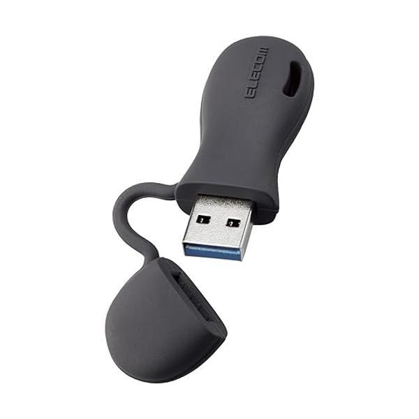 エレコム USBメモリ 32GB USB3.2（Gen1）対応 一体型キャップ式 子ども用 ブラック...