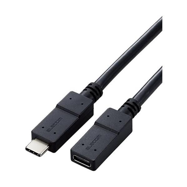 エレコム USB3-ECC05BK ブラック 0.5m ケーブル 延長 Type C  Type C...
