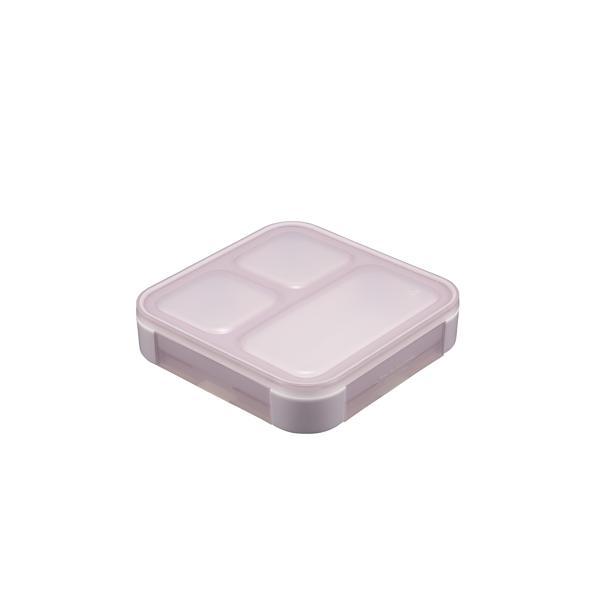 シービージャパン 薄型弁当箱 パープル 立てて運べる 薄型弁当箱 抗菌フードマン500ml 4点ロッ...