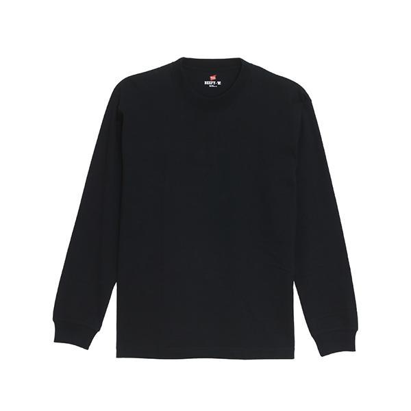 ヘインズ  H5186-2 メンズ ブラック XL(2枚組) ビーフィー ロングスリーブ Tシャツ ...