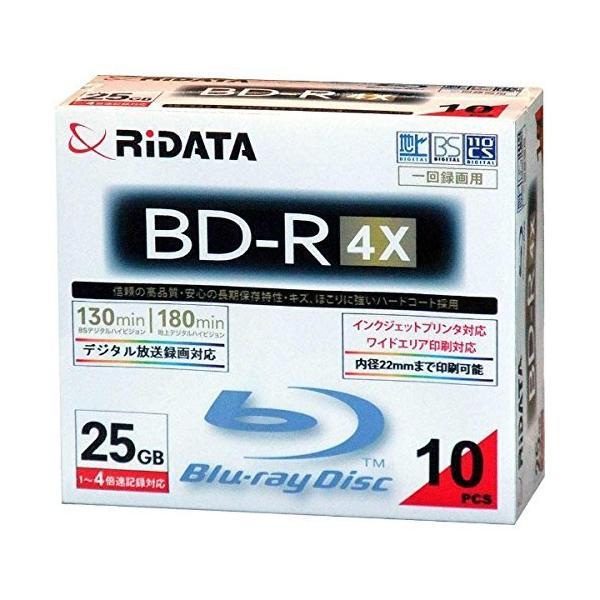 RiTEK BD-R130PW 4X.10P SC C 録画 BD-R 25GB 一回 追記 録画