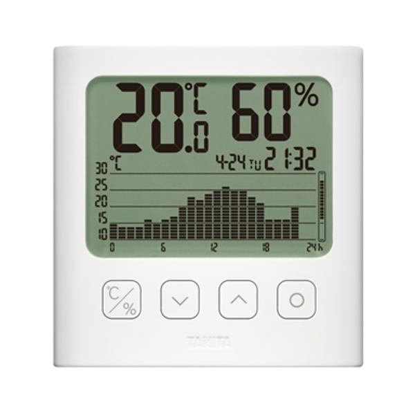 タニタ デジタル温湿度計 ホワイト TT-580-WH(1個)