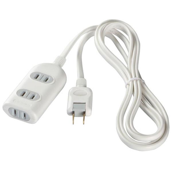 バッファロー 2ピン電源タップ 3個口 スタンダード 1m ホワイト BSTAPST2310WH