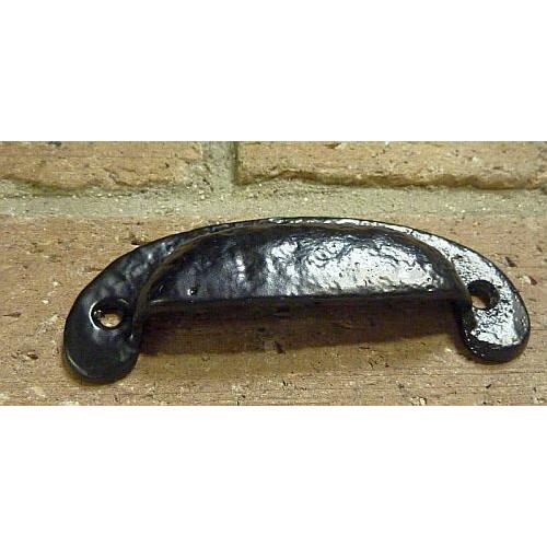 カークパトリック イギリス製　ブラックアイアンワークの建築金具 家具の取っ手 108ｍｍアイアン イ...