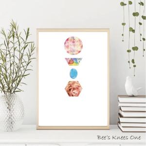 北欧アートポスター】北欧の森版画風 / アートパネル ノルディック A5