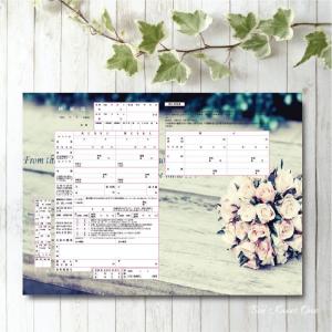 デザイン婚姻届『アンティークピンクブーケ 』 オリジナル婚姻届