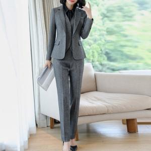 スリーピース レディース スーツ フォーマル パンツスーツ 大きいサイズ 無地 長袖 ビジネススーツ 結婚式 二次会 Ol女性 通勤オフ Weddingsatwork Com
