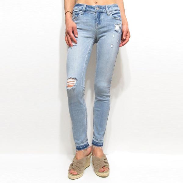 Denim054 カットオフ　ストレッチ　アンクル　スキニー　デニム