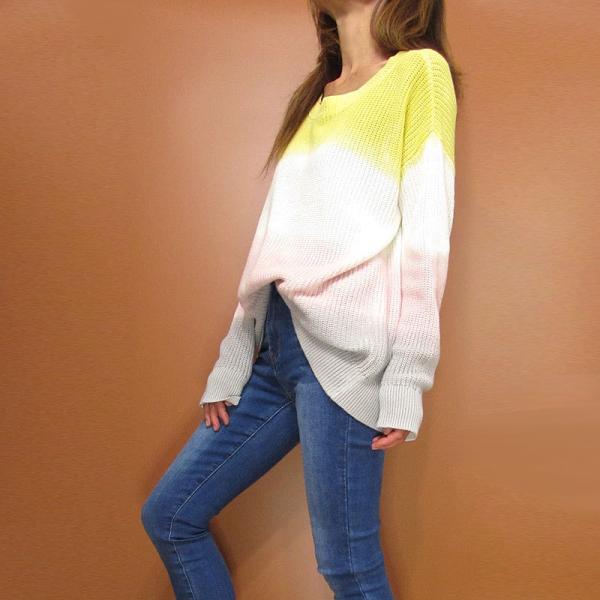 Knit239 ルーズフィット　マルチカラー　グラデーション　ニット　セーター