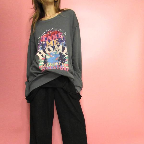 Outer119 ヴィンテージグラフィック　アメリカンプリント　オーバーサイズ　スウェットトップ　ト...