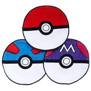 ポケモン丸型 ハンカチタオル 3枚セット/ダイカット モンスターボール ポケットモンスター