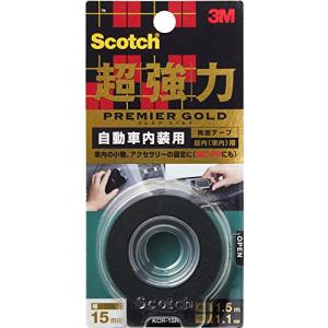 3M 両面テープ 超強力 自動車 内装用 幅15mm 長さ1.5m スコッチ KCR-15R 小巻 プレミアゴールド｜lasantalease