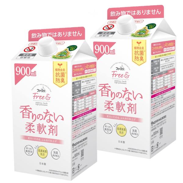 【まとめ買い】 ファーファ フリー&amp;(フリーアンド) 無香料 詰め替え エコパック 900ml×2個...