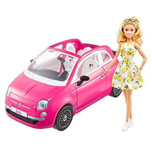 バービー(Barbie) フィアット 500 【着せ替え人形・のりもの 】【ドール、アクセサリー付き】【3歳~】 GXR57｜lasantalease