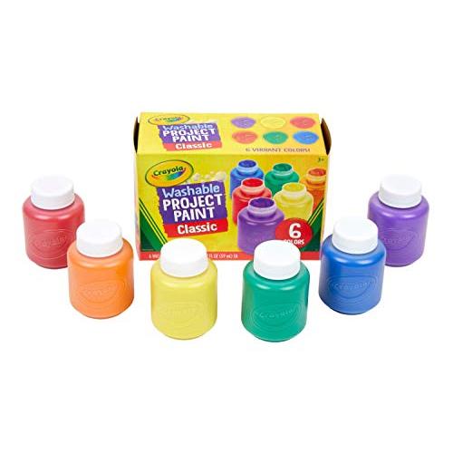 クレヨラ (Crayola) ボトル絵の具 6色セット 水で簡単に落とせる クラシック 品 5412...