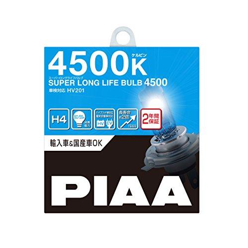 PIAA ヘッドランプ/フォグランプ用 ハロゲンバルブ H4 4500K スーパーロングライフバルブ...