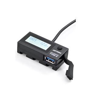 デイトナ バイク用 USB電源&電圧計 USB-A QC3.0対応 急速充電 18W iPhone/Android対応 イープラスチャージャー｜lasantalease