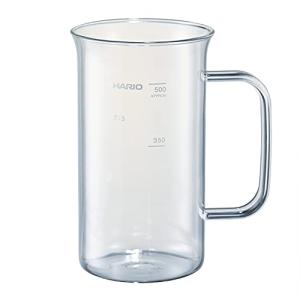 HARIO(ハリオ) ビーカービアマグ クラフツサイエンス 実用容量500ml 満水容量620ml 日本製 BBM-500 透明｜lasantalease