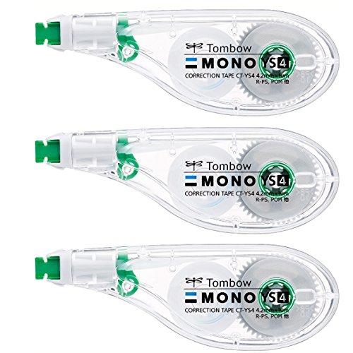 トンボ鉛筆 修正テープ MONO モノYS 4.2mm 3個 KCA-325