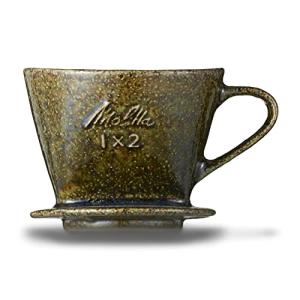 メリタ Melitta コーヒー ドリッパー 陶器製 日本製 計量スプーン付き 2~4杯用 シトロングリーン SF-P-G1×2｜気まぐれサンタ