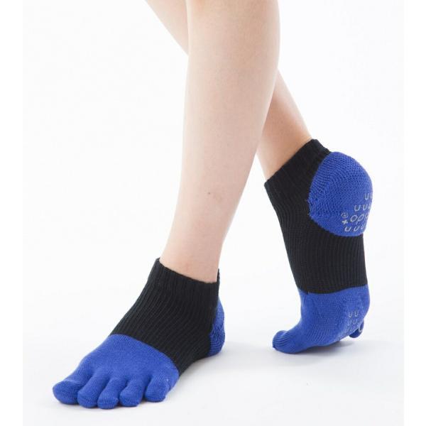 5本指ソックス アンクル 23-25cm オーガニックコットン サポート 滑り止め 130141 F...