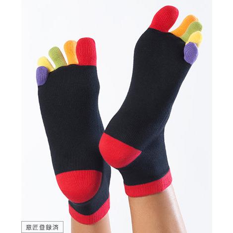 5本指ソックス ショート丈 23-25cm カラフル EU8303 指先マルチ 五本指 靴下 日本製...