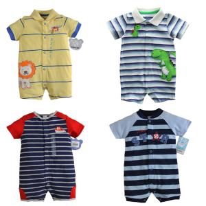 見切り品 男の子 半袖 ロンパース カバーオール 3M 6M 9M 12M 18M 24M 60 70 80 90 ショートオール｜lasbonita