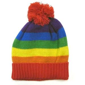 KIDS KNIT CAP - RAINBOW/ チャイルド　キッズ　帽子　ニットキャップ　毛糸