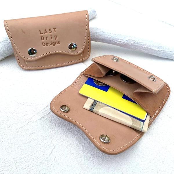 本革 ハーフムーンミニ財布 コンパクト財布 ミニ財布 小銭入れ メンズ レディース ヌメ革 革 レザ...